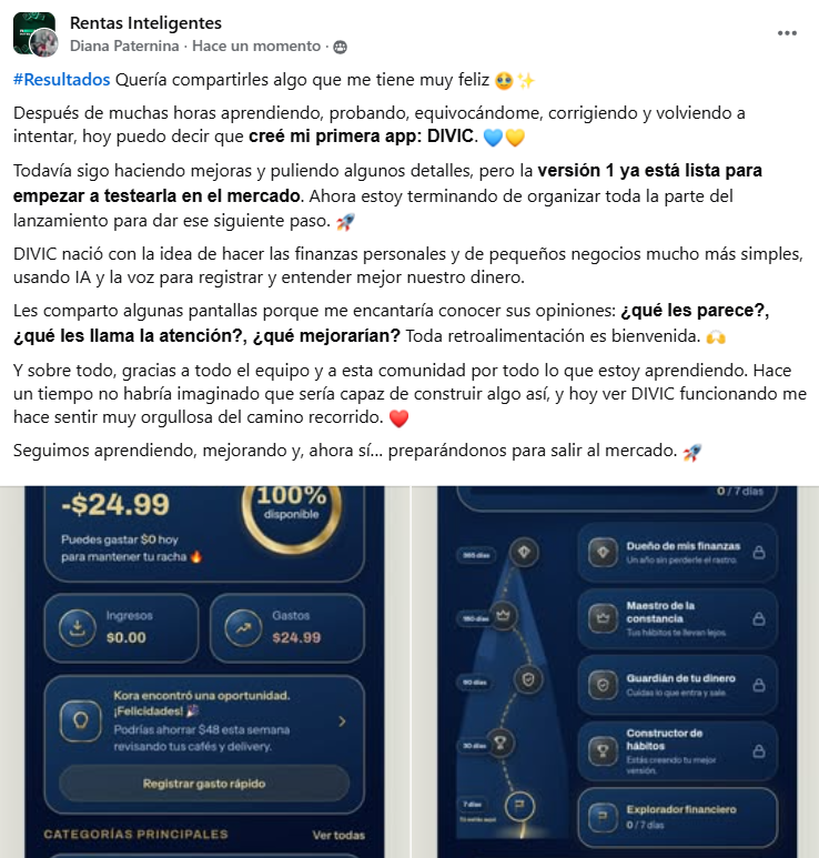 App de finanzas personales creada por una estudiante