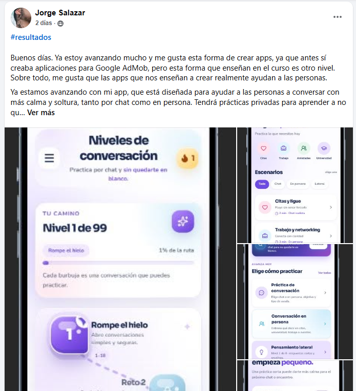 App de práctica de conversación creada por un estudiante