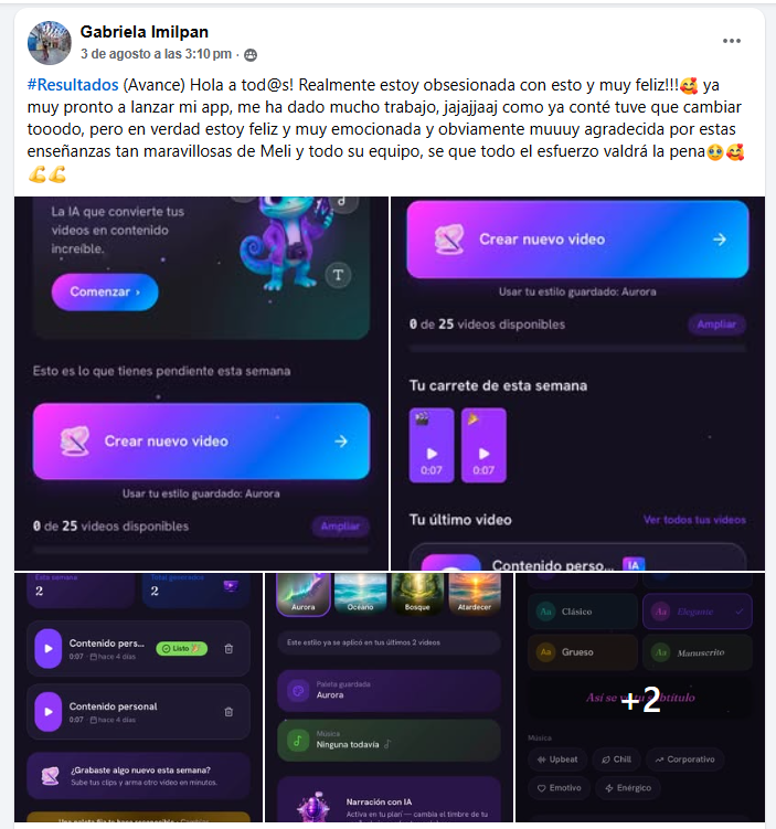 App de videos con IA creada por una estudiante